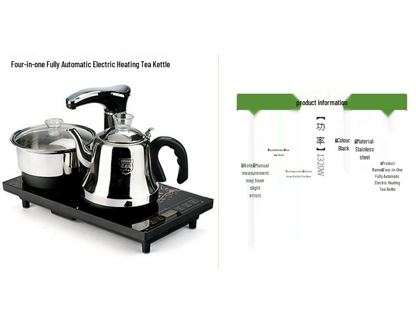 Electric Kettle Tea Set with Induction Cooker and Automatic Shut-Off
