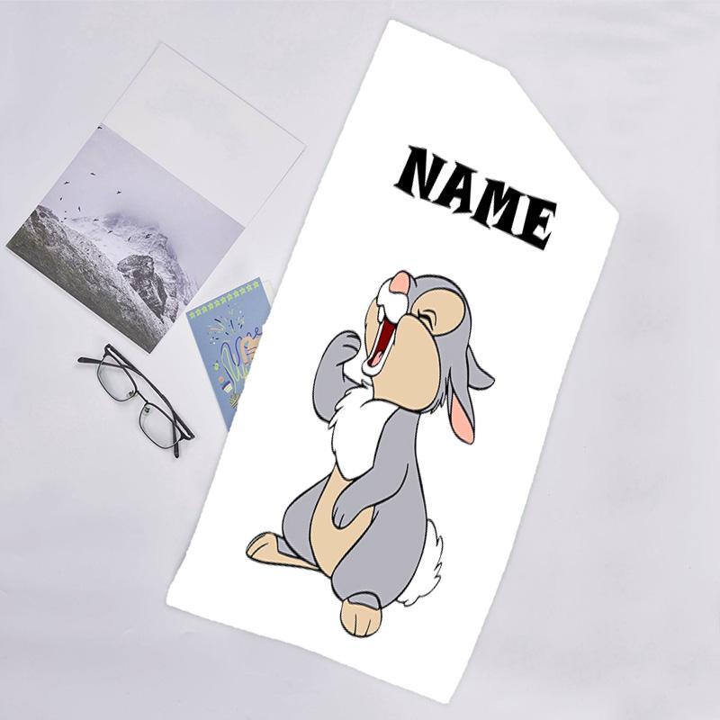 1pc Bambi1 Beach Towel with Custom Name, Beach/Swimming/Bath/Picnic/Camping Towel, Suitable for Seaside Beaches