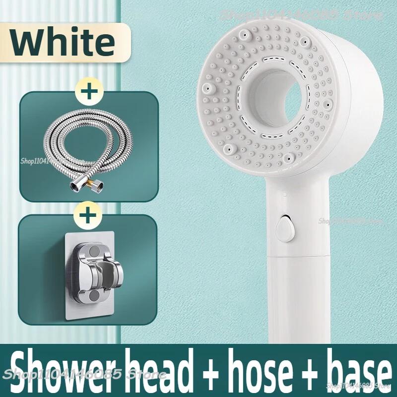 5 Lägen Duschhuvud Högtryck Duschhuvud Bärbart Filter Regndusch Blandare Kran Badrum Bad Hem Badrumstillbehör