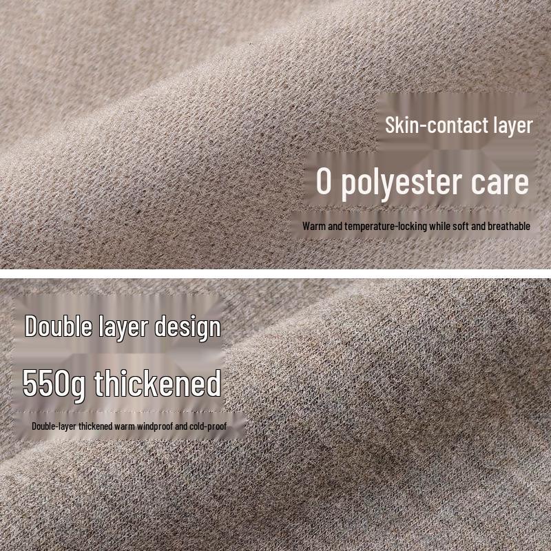 Extra lange Thermohose für große Männer & Frauen - Doppellagig, verdickt, warmes Acryl-Baumwoll-Basisschicht für Herbst & Winter