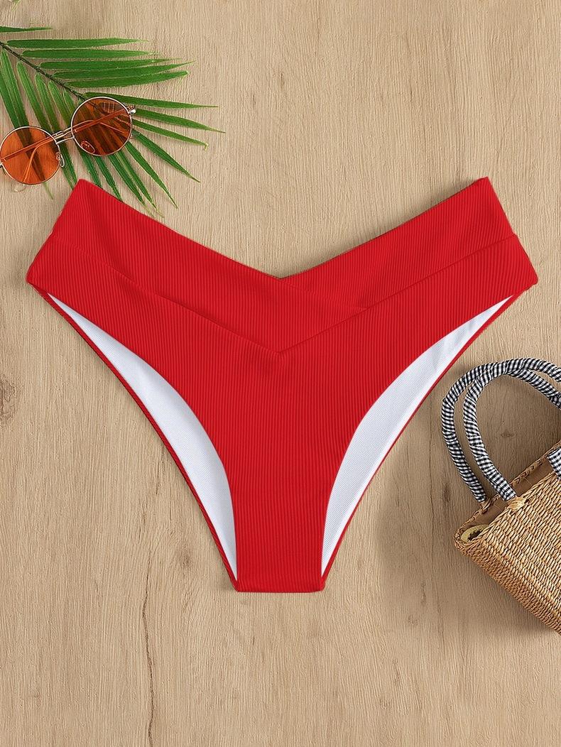 

TS JYL-SW071 Multi-Color Bikini Bottom, Pleated Stylish Triangle Swimwear For Ladies M