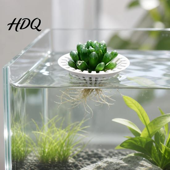 Plastic Hydroponic Planting Fixture 3D Printed Floating Aquarium Plant Holder Water Planter Basket Aquatic Rooting Box Pot Fish Tank Aquascape