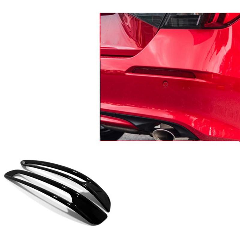 Car Rear Fog Light Lamp Decor Frame Cover Trim Decorative Sticker Exterior Parts Accessories For Honda Civic 11Th Gen
