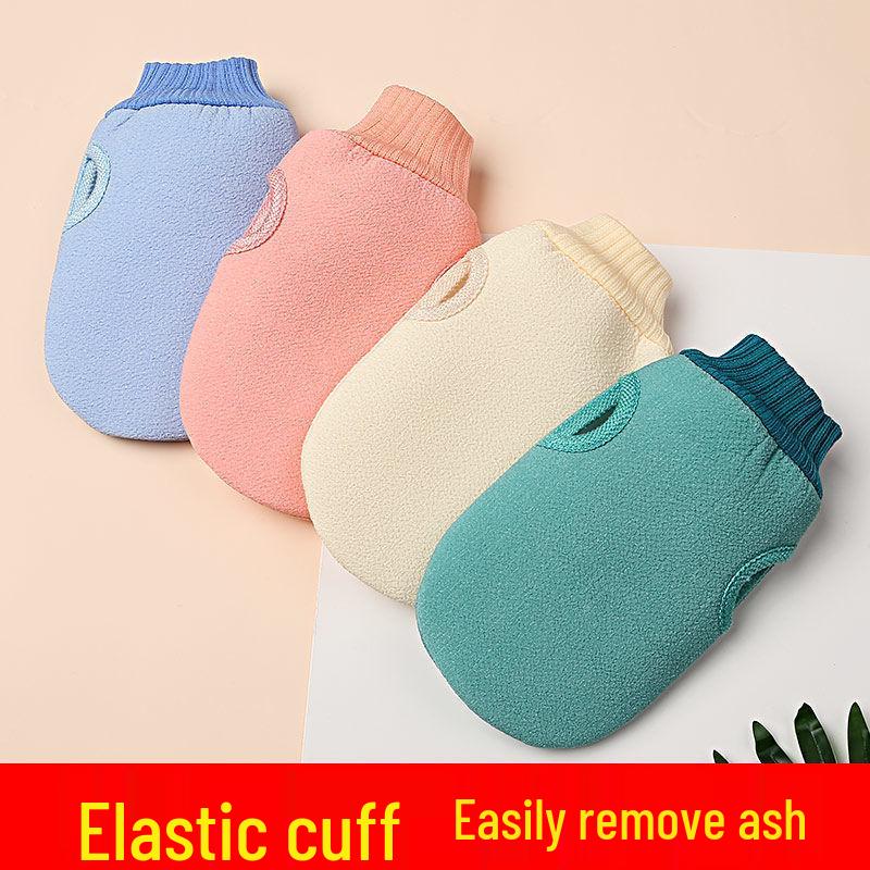 Dual-Sided Bath Scrubber Gloves: Painless Stain Remover with Coarse & Fine Sand for Adults