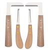 Veterinary Hoof Trimming Tool Set: L-Shaped Knife, Straight Knife, Pliers for Cow, Horse, Sheep & Donkey. Left & Right Hand Use.