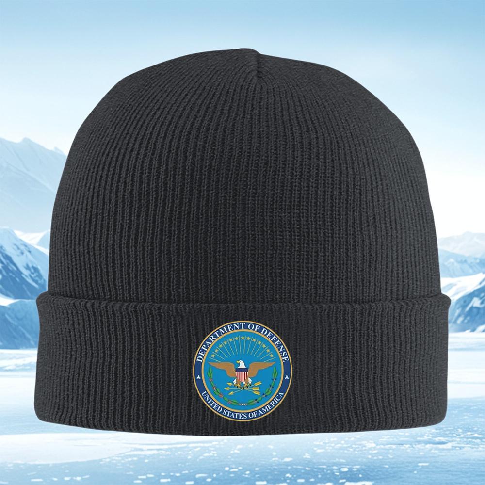 Eagle Wings Arrows Stars Flag Emblem Men Women Unisex Knitted Hat Beanie Pullover Cap Winter Thermal Warm Christmas Outdoor Cycl