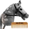 Hobby Paard A4 Stokpaard Stokpaard Hoofd Met Manen Grijs-Wit + Kam [M-Hobbyhorse407]