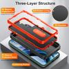 For Samsung Galaxy S22 5G Case Case Kickstand Phone Cover PC + Silicone + EVA 3-in-1 Design