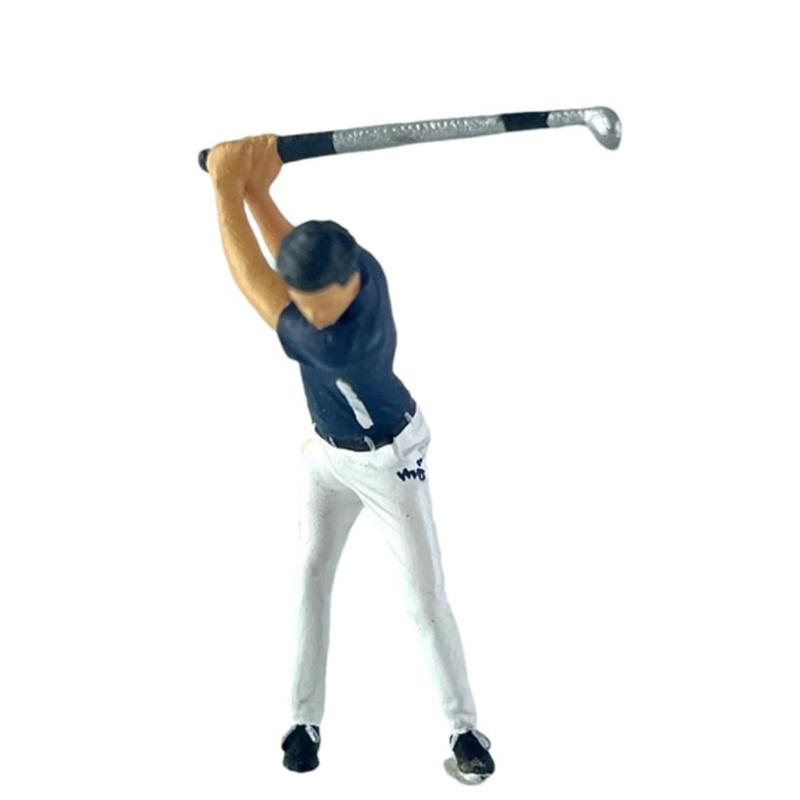Golf Player Figure Model 1:64 Scale Hand Painted Miniature Figure for Miniature Scene Dioramas Props,Model Car Display