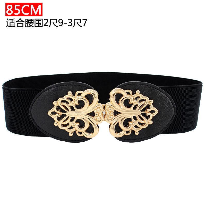 Stylish Women's Black Elastic Waist Belt For Dresses And Coats Perfect For All Seasons