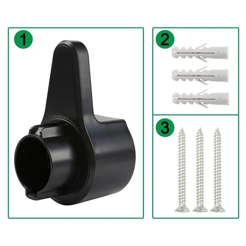 EV Type 1 J1772 Charger Holder for Electric Car Charging Cable Connector Socket Plug Wallbox Mount EV Charger Stand