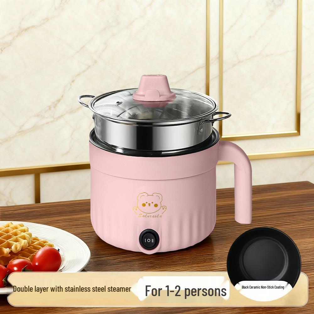 Koreański wielofunkcyjny mini elektryczny garnek do gotowania i patelnia dla studentów w akademikach