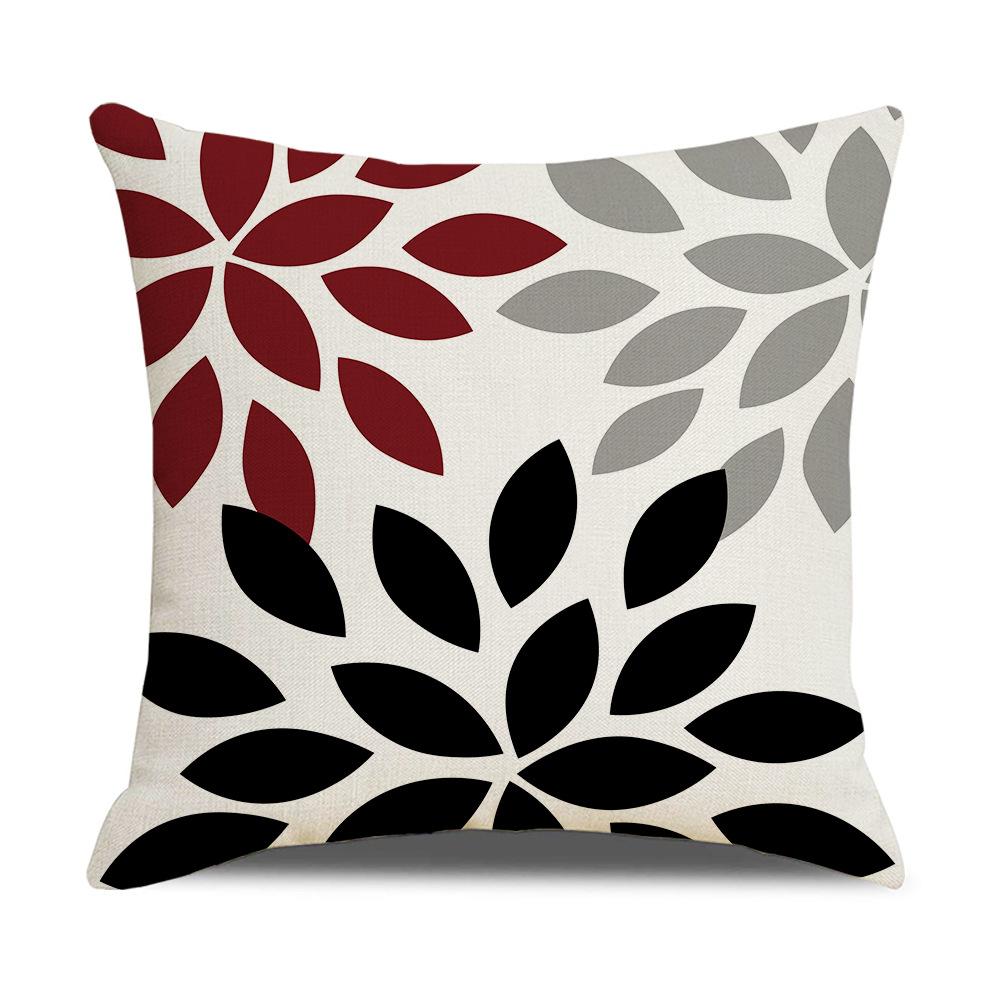 Daily Household Products Classic Simple Geometric Pillowcase Linen Office Cushion Waist Pillowcase