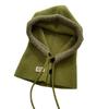 Soft Warm Balaclava Cap Crochet Hooded Scarf Hat for Skiing Hiking Universal Lady Windproof Shawl Hat with Neck Covers