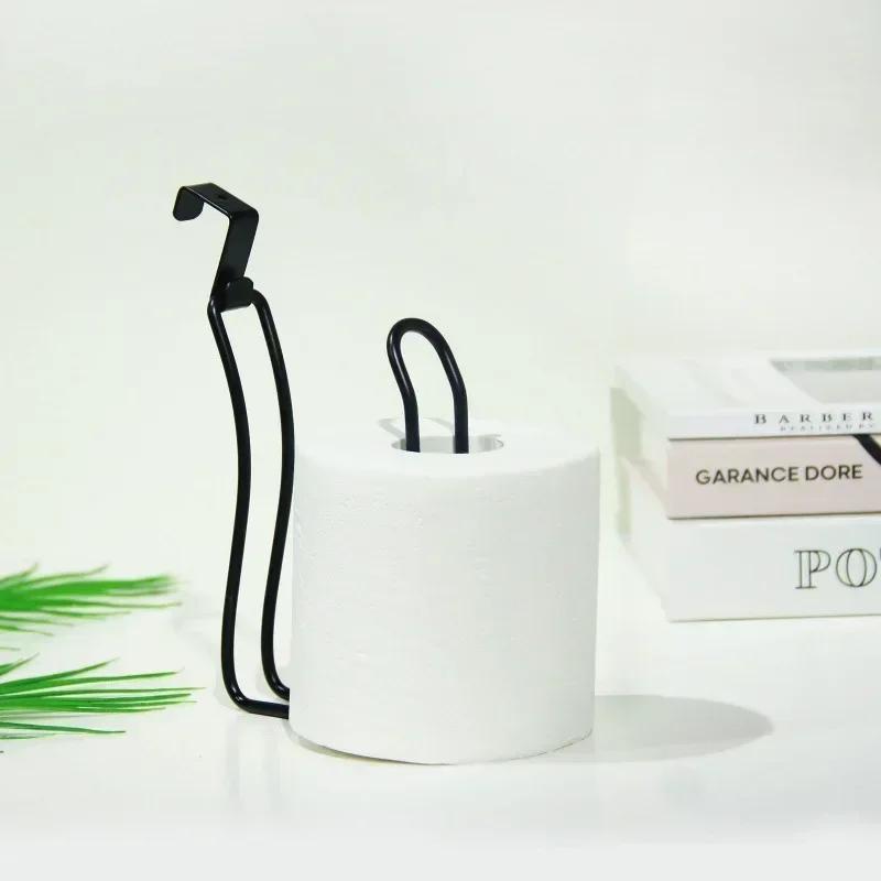 Toilet Paper Holder Self Adhesive Wall Mount No Punching Tissue Towel Roll Dispenser for Bathroom Kitchen Towel Rack