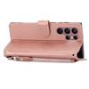 For Samsung Galaxy S26 Ultra Case Zipper Pocket Leather Phone Cover with Crossbody Shoulder Strap