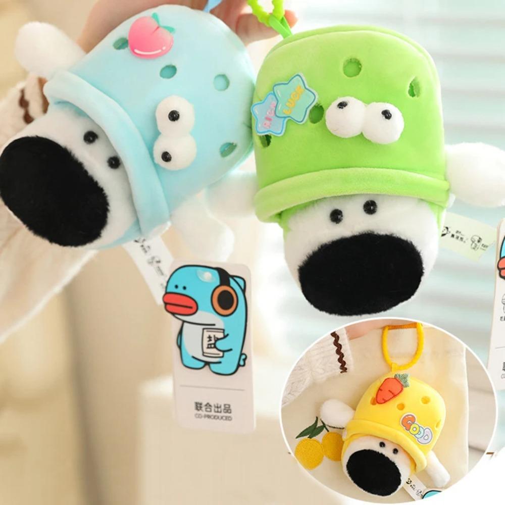 

Красочные тапочки с большим носом, плюшевая кукла, кулон, мультяшные пещерные тапочки, брелок для сумки с собакой фиолетовый