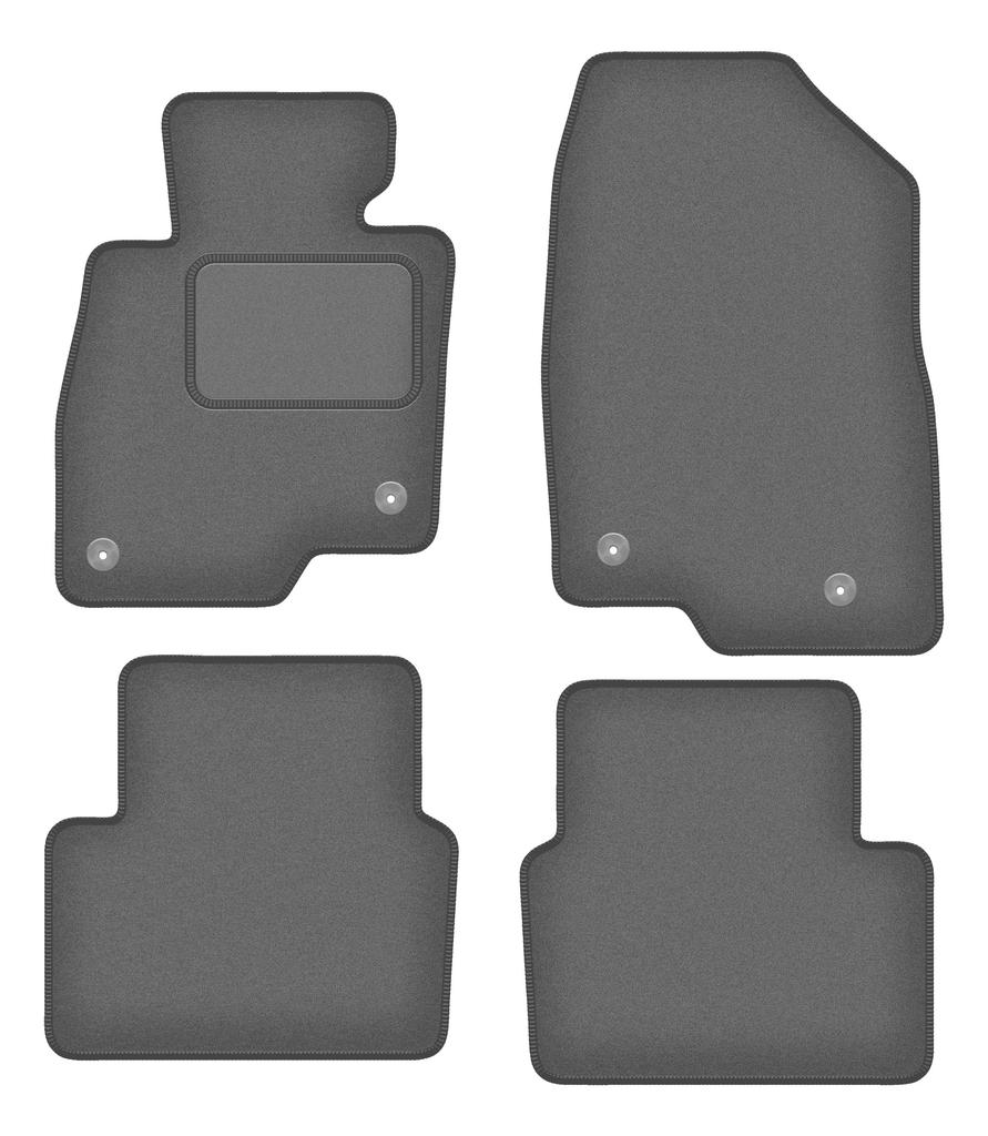 Velour Graphite Car Mats For: Mazda 3 III (BM) Hatchback, Sedan (2013-)