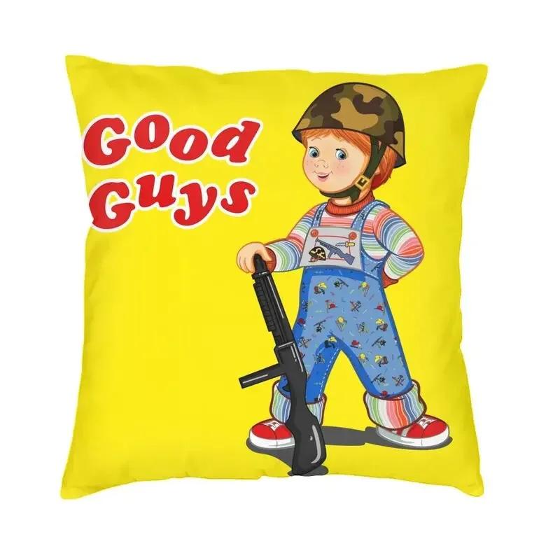 Good Guys Carpenter Cushion Cover Sofa Living Room Cartoon Child's Play Chucky Doll Square Pillow Cover 45x45cm