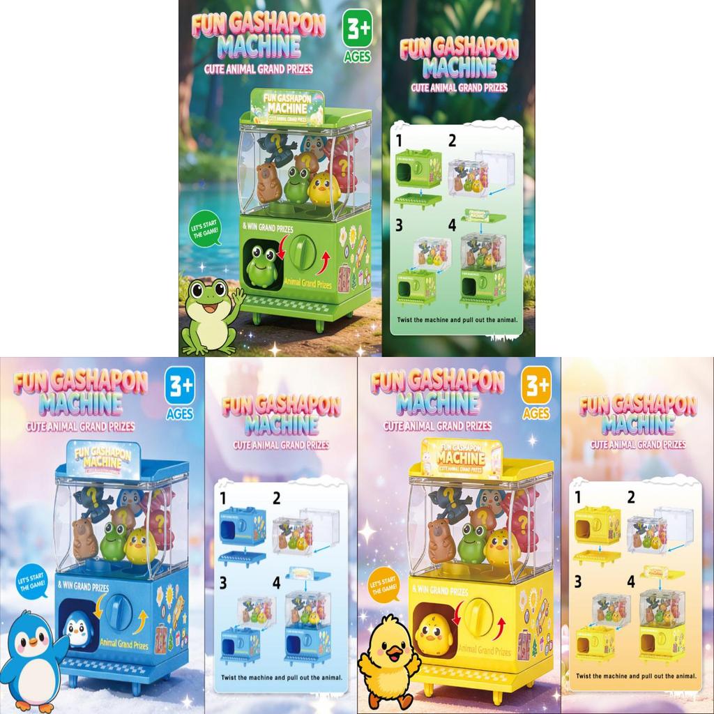 Mini Capsule Vending Machine Toy For Kids Plastic Collectible Gacha Capsule Fun Gift