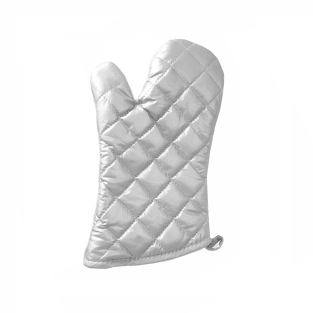 Heat Insulation Gloves Kitchen Cotton Silver Coated Thickened High Temperature Resistant Gloves Anti-scalding Baking Oven Gloves