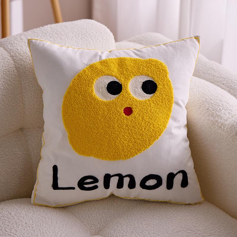 Embroidered Towel Cushion Pillow, Dropshipping, Ins-style Sofa Pillow, Home Bedside Cushion