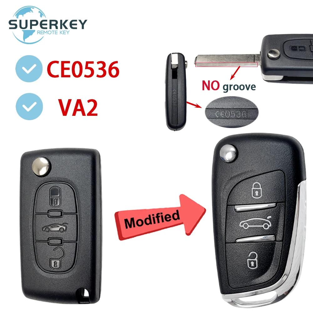 Modified For Citroen C2 C3 C4 C5 Berlingo For Peugeot 107 207 307 307S 308 407 607 Remote Flip Car Key Shell Case Cover