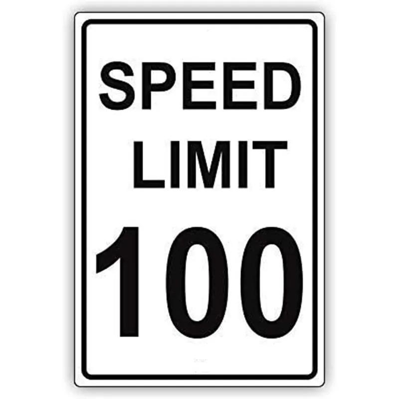 Panneaux en métal vintage « Pas de limite de vitesse » Affiches Plaque Décoration murale pour maison Bars Garage Café Clubs Pubs Affiches rétro Plaque