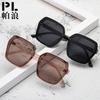 Palang's new large-frame square-shaped thin big-face polarized sunglasses women's glasses trendy face small-street shooting sunglasses