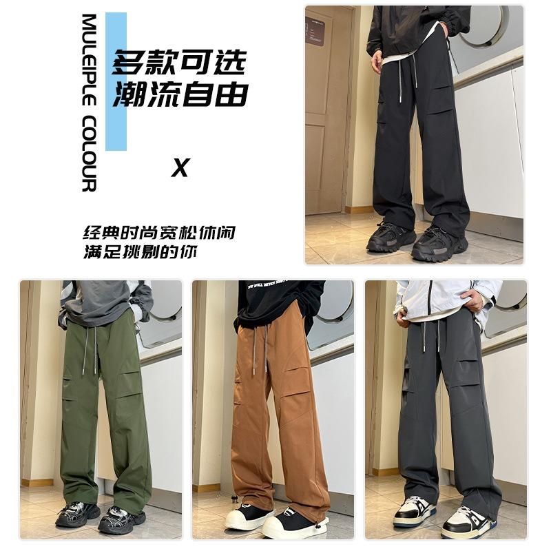 Outdoor spring and autumn men's casual stormpants versatile trend fashion straight waterproof tooling trousers loose men's trousers
