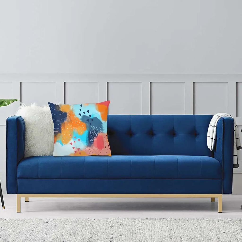 Abstract Colorful Plants Pillowcase Soft Polyester Cushion Cover Decorations Pillow Case Cover Chair Square X