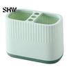 Office Supplies Storage Organizer Desktop Pen Holder, Compartments Thickened Plastic Organizer, Macaron Cute Desk Accessories for Girls Color Vertical