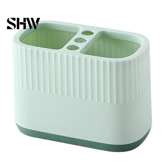 Office Supplies Storage Organizer Desktop Pen Holder, Compartments Thickened Plastic Organizer, Macaron Cute Desk Accessories for Girls Color Vertical