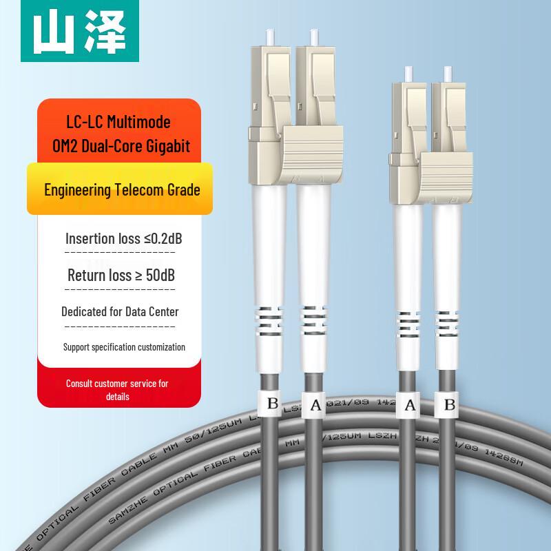 SAMZHE OM2 Multimode Duplex Fiber Optic Patch Cord