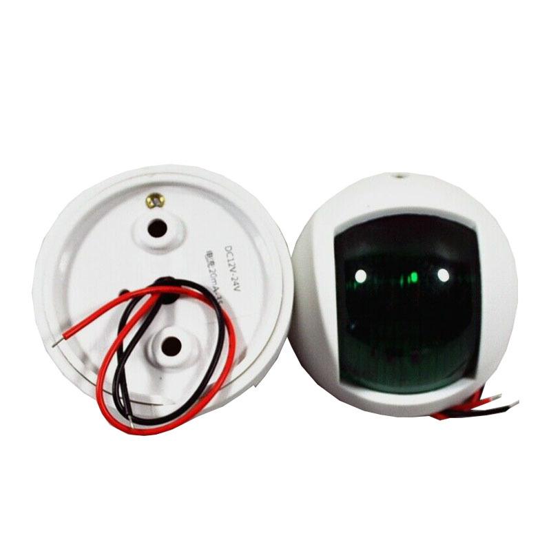1Pair 12V White Nylon Red & Green Bow LED Navigation Light Boat Marine Indicator Spot Yacht Sailing Lamp