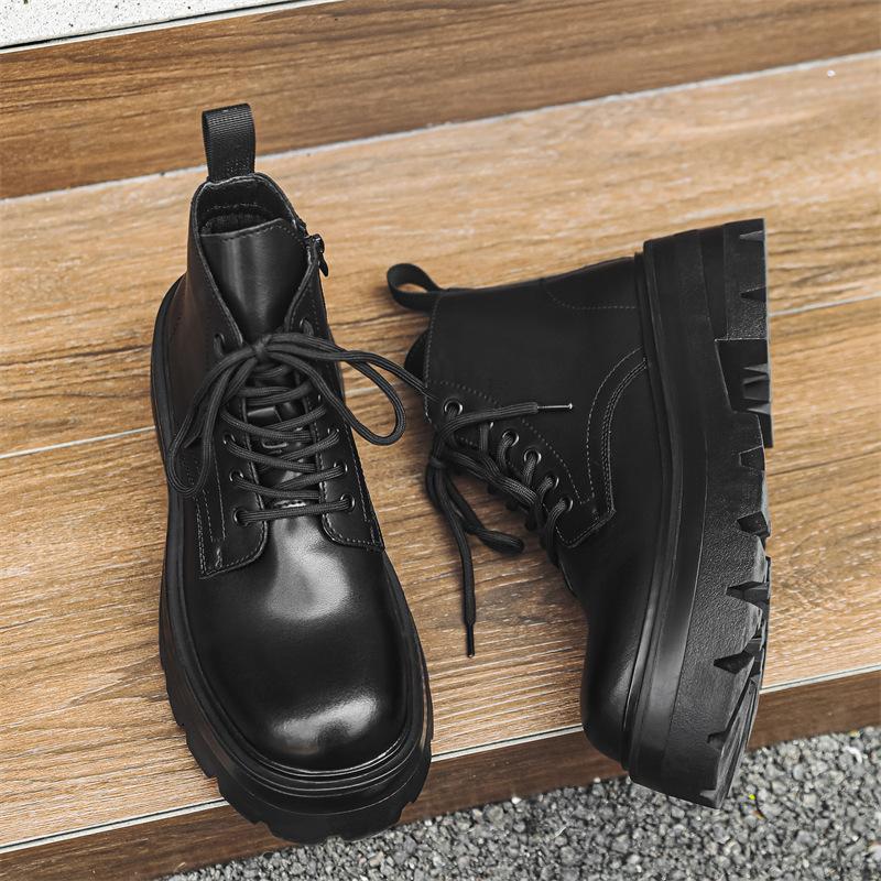 Martin Boots Men'S Fashion British Style Men'S Shoes Platform Heightening Short Boots Personalized Fashion Boots 93502-J