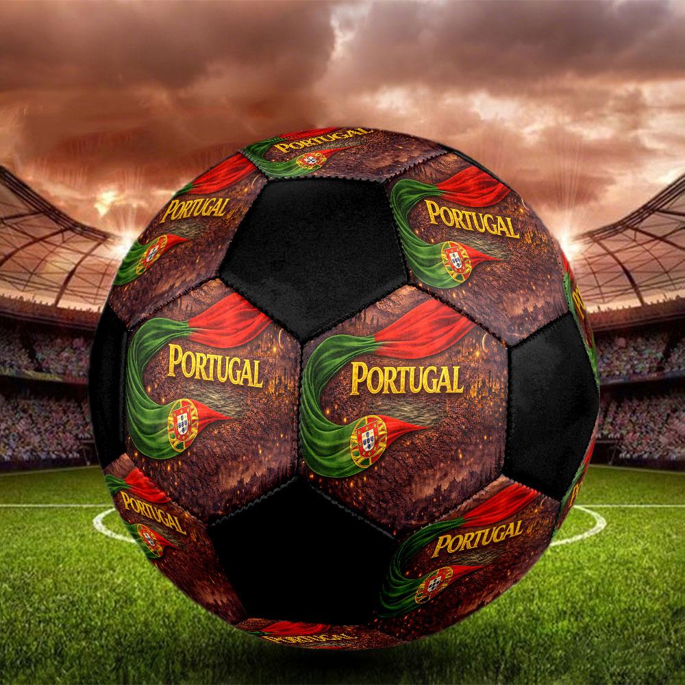 1pc Portugal National Football Team Soccer Ball Size 5 Indoor Soccer Ball Fashion Colorful Backyard Game - Great For Sports Fans Gift HE52