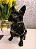 Ceramiczny Pies Buldog Czarny H32 Figura