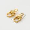 5pcs/lot 14K 18K Gold Color Plated Love Heart Lobster Clasps Necklace Chain End Connectors For DIY Jewelry Making Findings