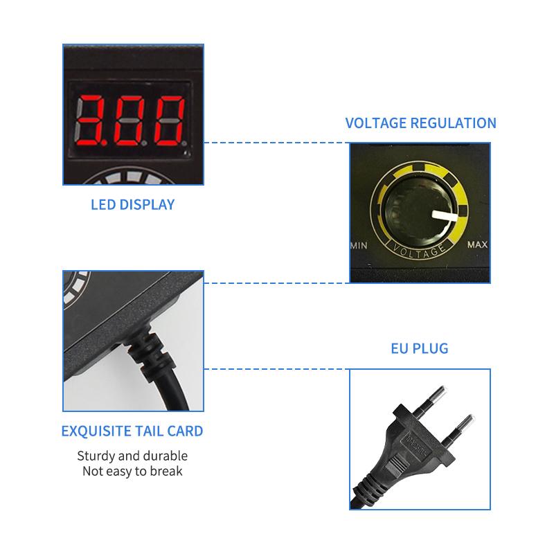 AC DC Adjustable Adapter 1V-24V 3V-36V 3V-24V 24V-36V 5V-12V 3V-12V Various Voltage DC Source 12V For 2835 5050 5730 LED Strip