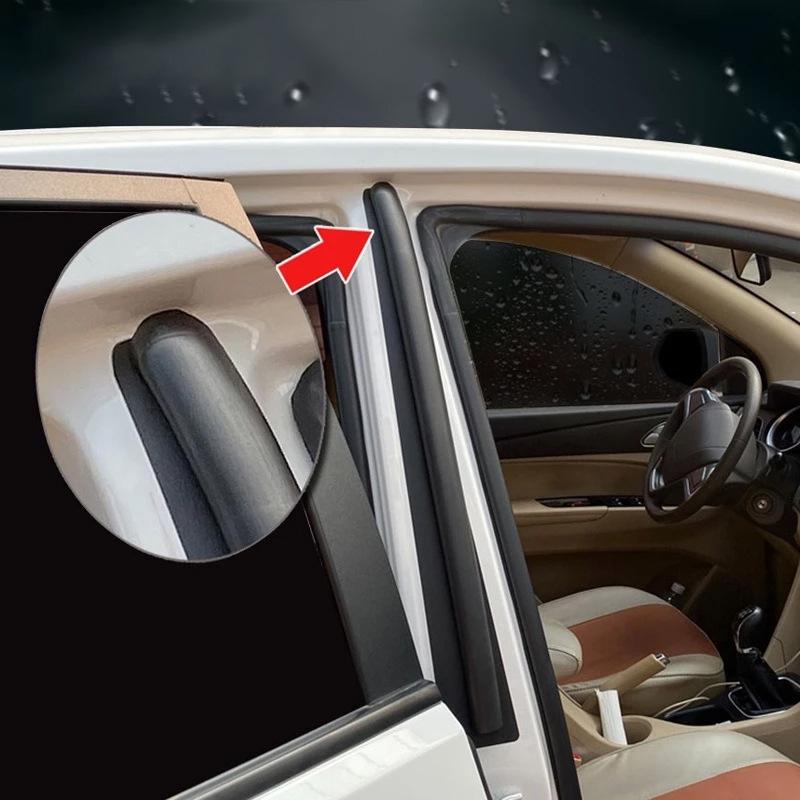 Car Door Rubber Seal Strip B Pillar Car Sealing Strip Anti Noise Insulation Dustproof Self-adhesive Strip Middle Column