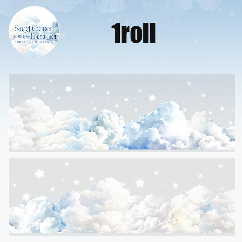 1 Roll Street View PET Tape For Scrapbooking DIY Journal Stickers Collage Art Phone Case Notebook Decoration Gift Craft Supplies