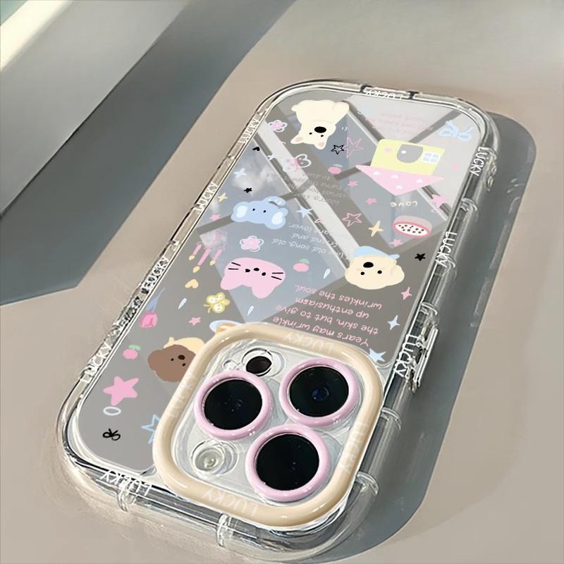 Cute Little Animal Suitable for Iphone16promax Mobile Phone Case Cartoon Apple 15 Anti-fall 14/13 Silicone 12