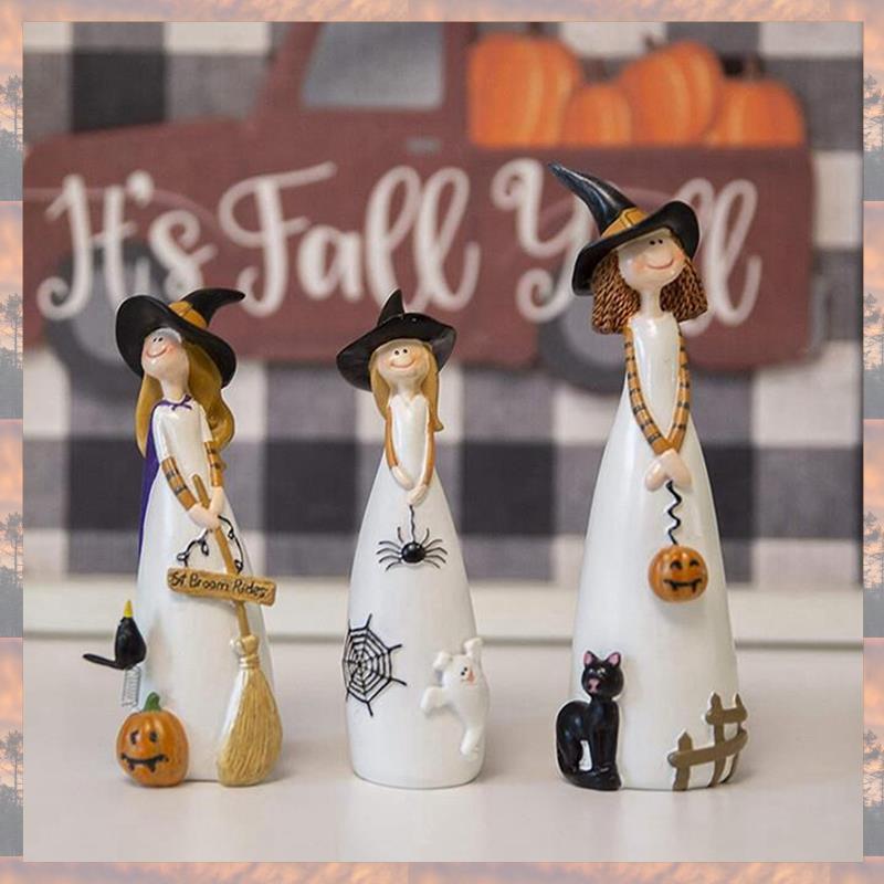 2025 Trend Halloween Witch Figurines And Statues Home Decor Cute Elf Sculpture B 1 PCS Home Decor Home Decor Gifts