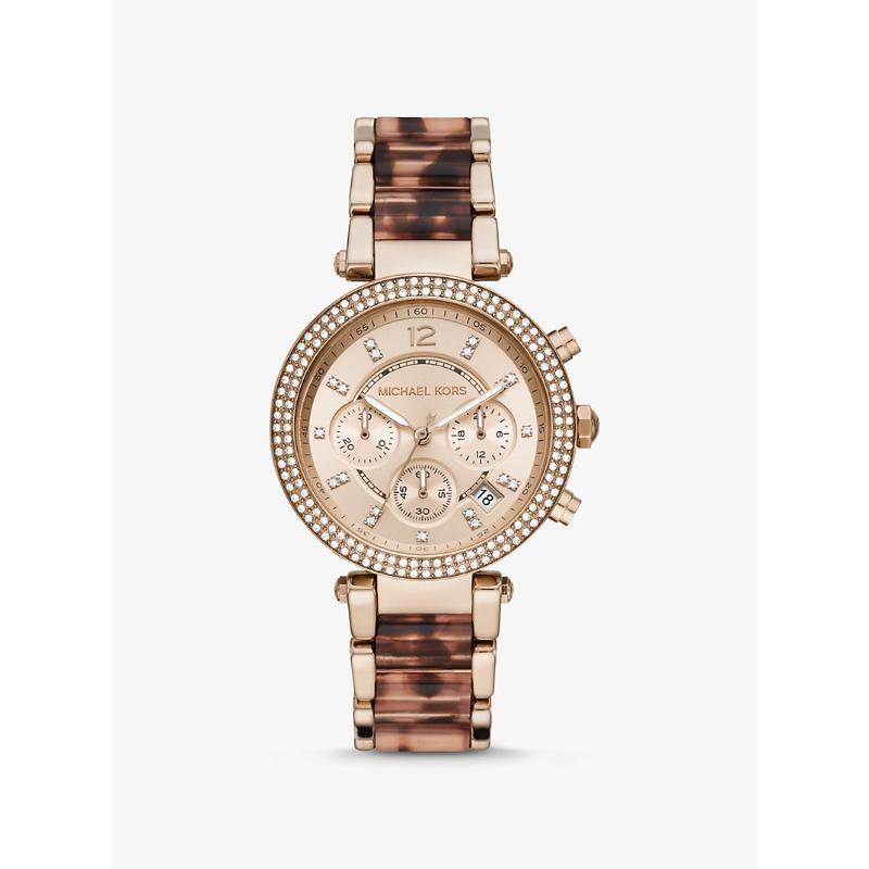 

Часы Michael Kors Oversized Parker с розовым золотым покрытием из ацетата MK6832 розового золота
