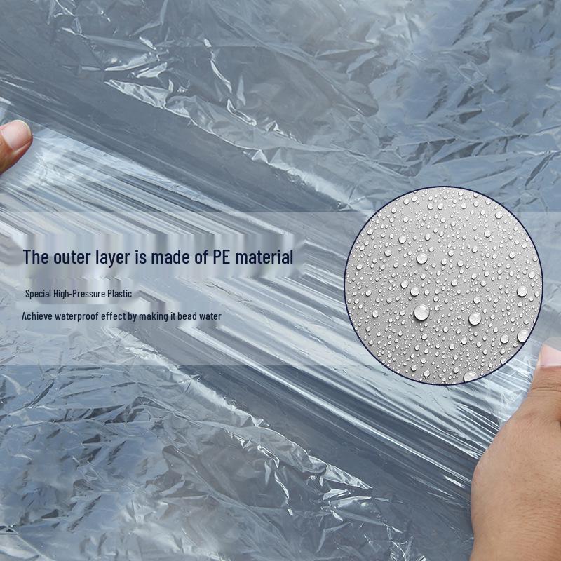 Thickened Disposable Rainproof Car Cover - Transparent Protective Film for Maintenance