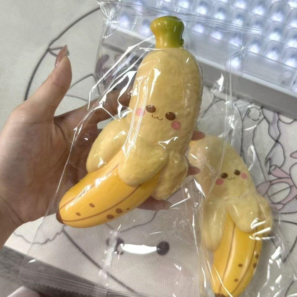 Soft Banana Squeeze Toys Peeling Design Fruits Pinch Toy Sensory Stress Stick Children's Gifts