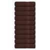 Bath Towels 10 Pcs Brown 100x150 Cm 360 G/m² 100% Cotton
