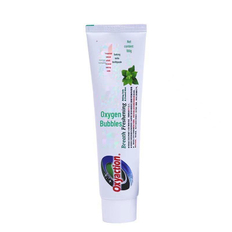 Genuine Oxygen Bubble Baking Soda Toothpaste 100g - Removes Tooth and Smoke Stains, Cares for Gums, Freshens Breath.