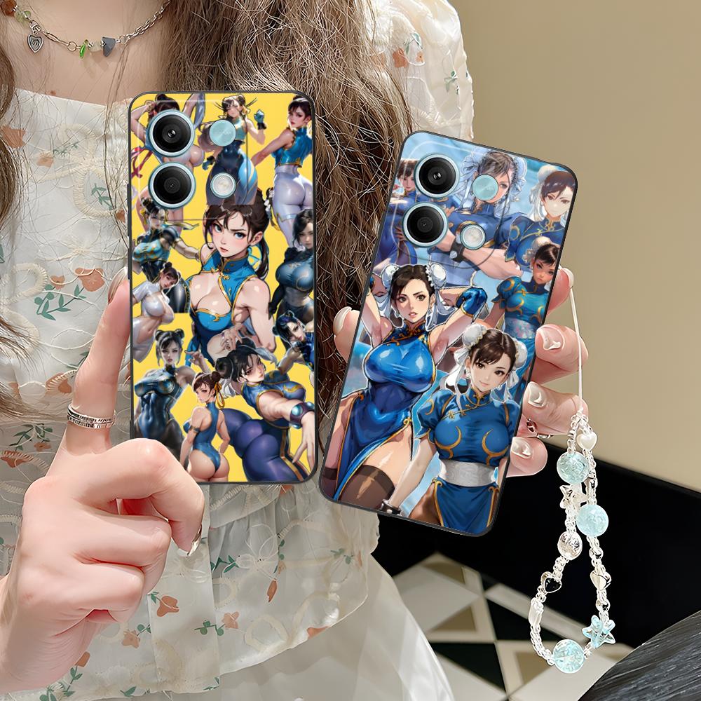 Street Fighter Chunli Phone Case for POCO F7 F6 F5 F4 F3 F2 Pro GT C75 C71 C65 C61 C40 Pro Ultra Colorful Printing Cover Pretty